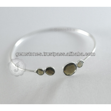 Wholesale Supplier for Quartz Gemstone Sterling Silver Bezel Set Bangle for Women